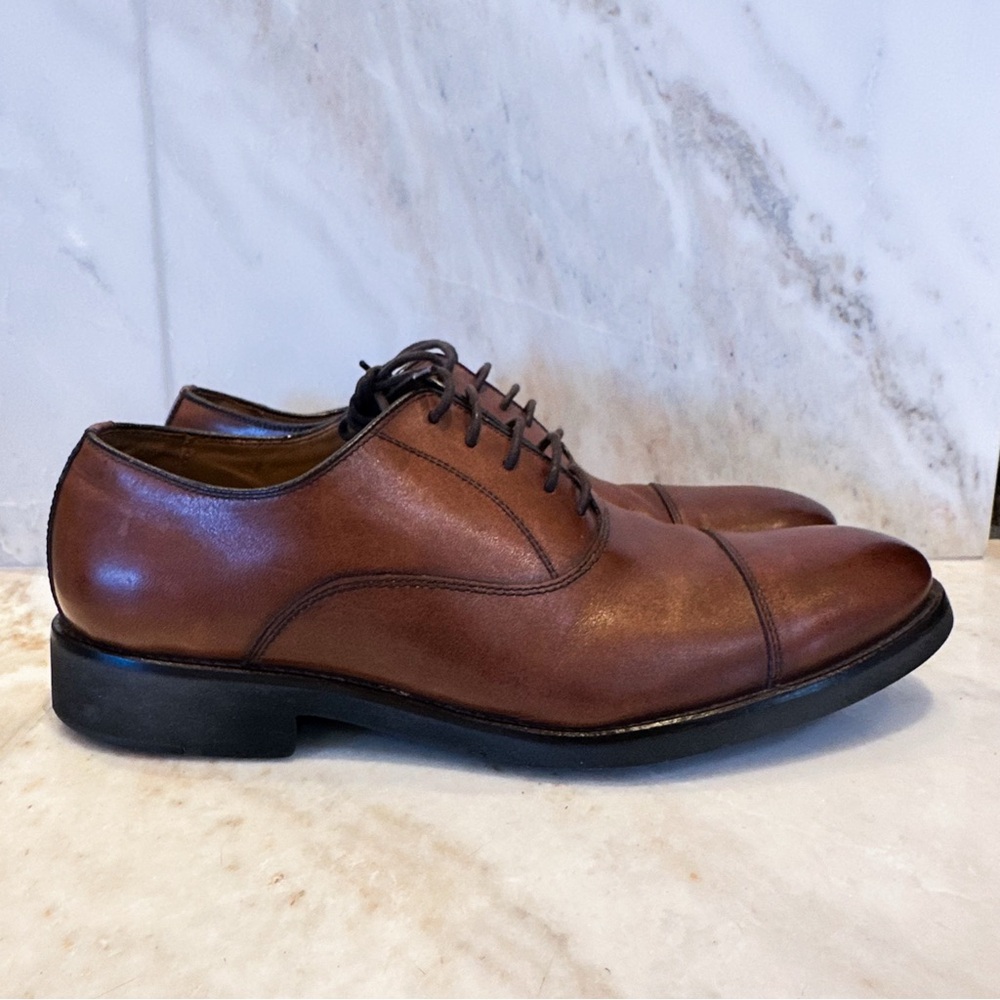 JOHNSTON & MURPHY Brown Leather Oxfords size 9.5